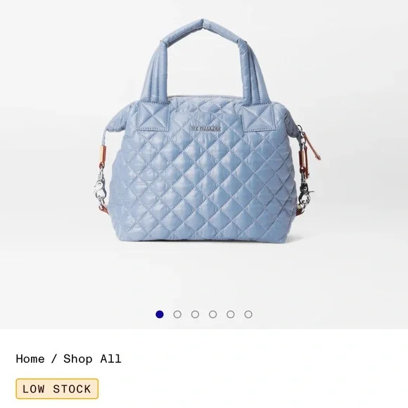 MZ Wallace Quilted Gray Tote - Picture 3 of 5